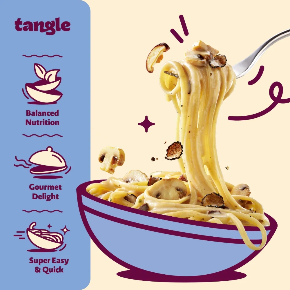  نودل پاستا قارچ و خامه 